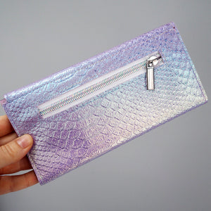 Skull Tri-Fold Wallet -  Iridescent Purple