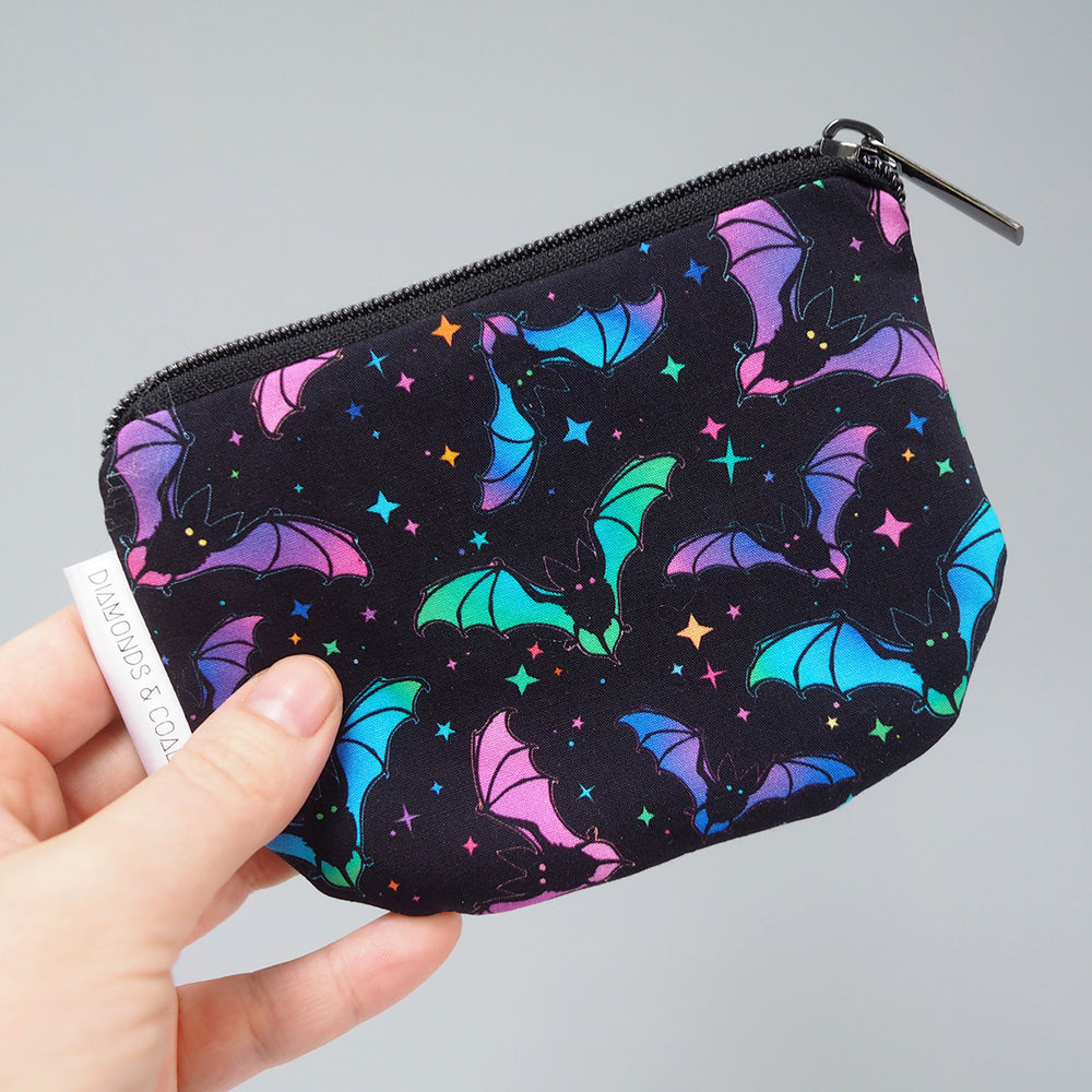 Handmade Zipper Pouch - Bats