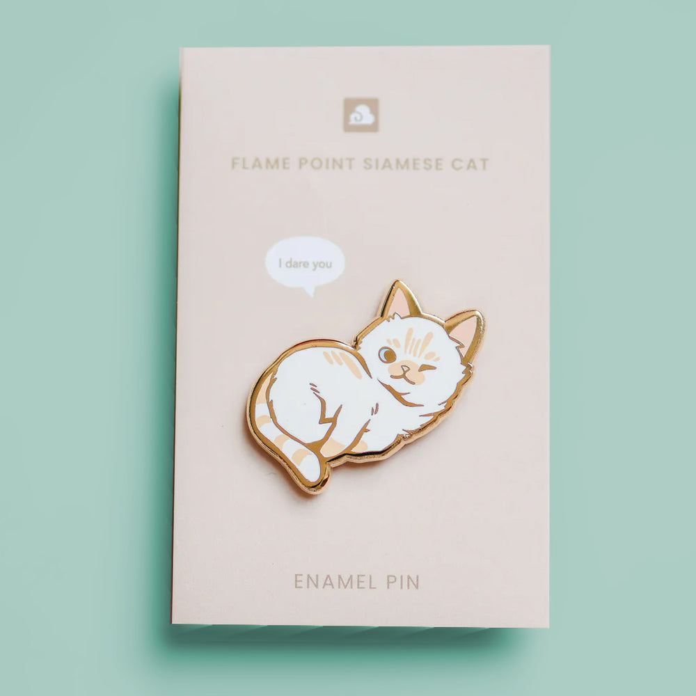 Flame Point Siamese Cat - Metal Enameled Pin
