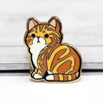 Orange Tabby Cat - Metal Enameled Pin