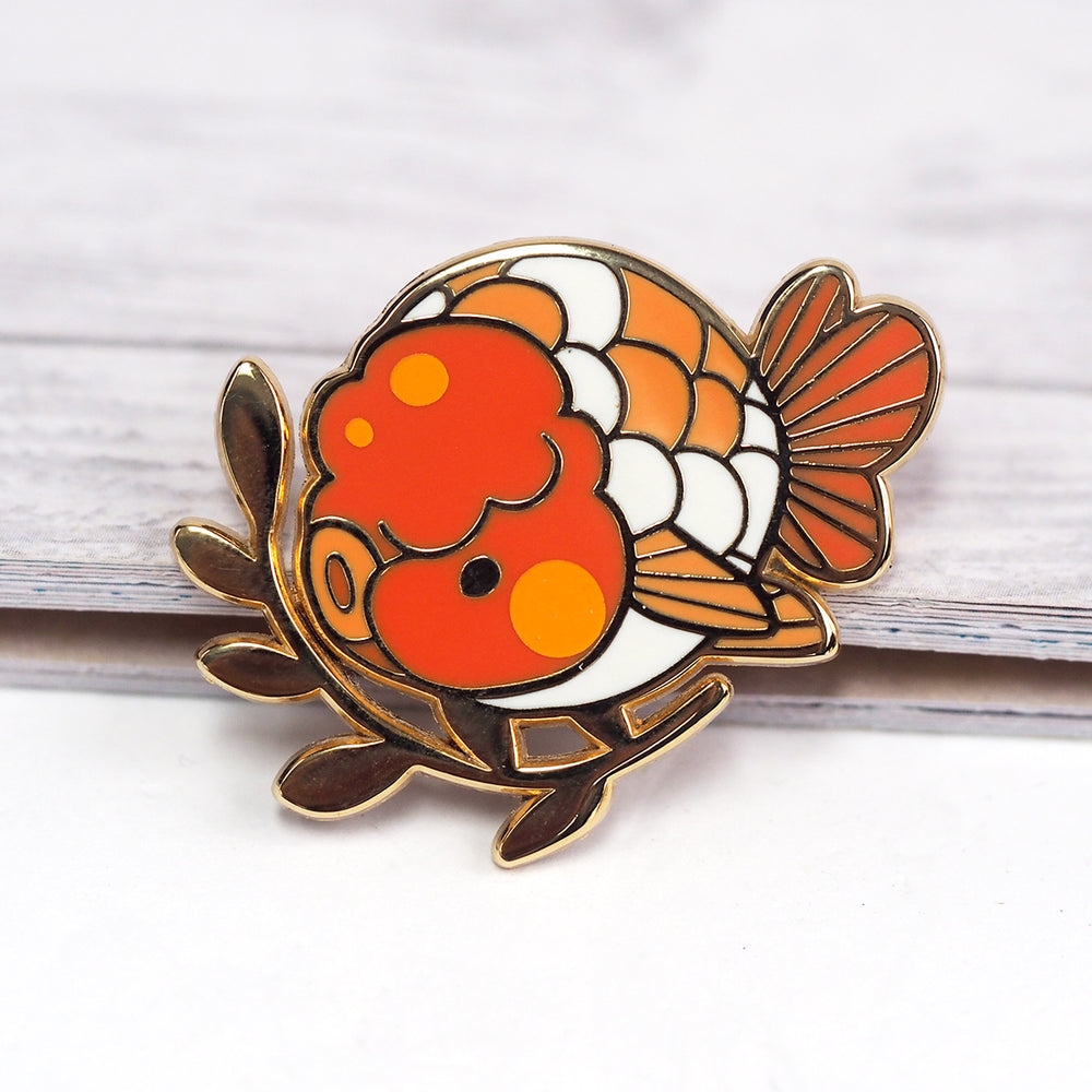 Metal Enamel Pin - Fancy Goldfish