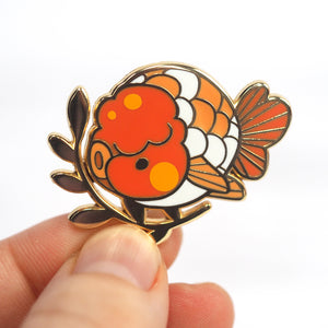 Metal Enamel Pin - Fancy Goldfish