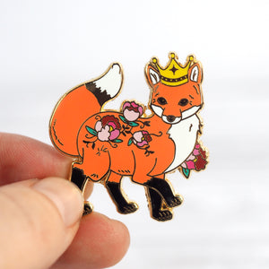 Crowned Fox - Metal Enameled Pin