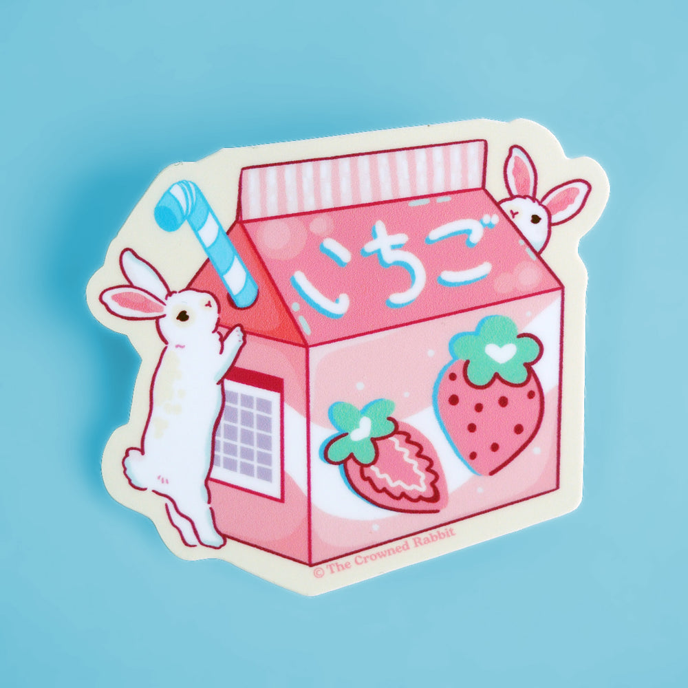 Vinyl Sticker - Strawberry Milk Bunnies