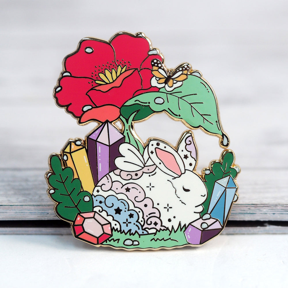 Forest Fairy Rabbit - Metal Enameled Pin