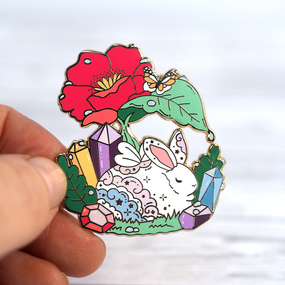 Forest Fairy Rabbit - Metal Enameled Pin