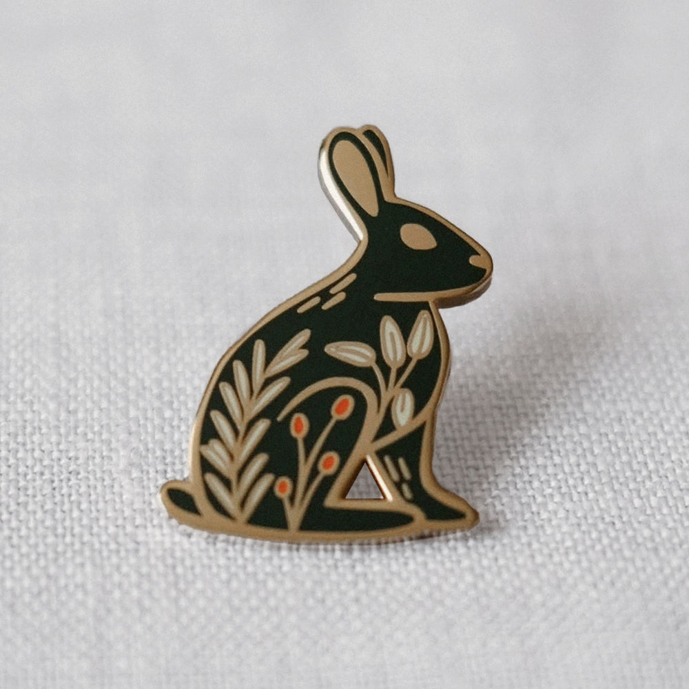 Woodland Rabbit - Metal Enamel Pin