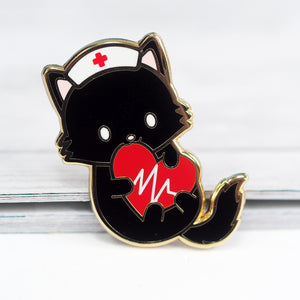 Nurse Cat - Metal Enameled Pin