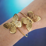 Golden Butterflies Cuff Bracelet