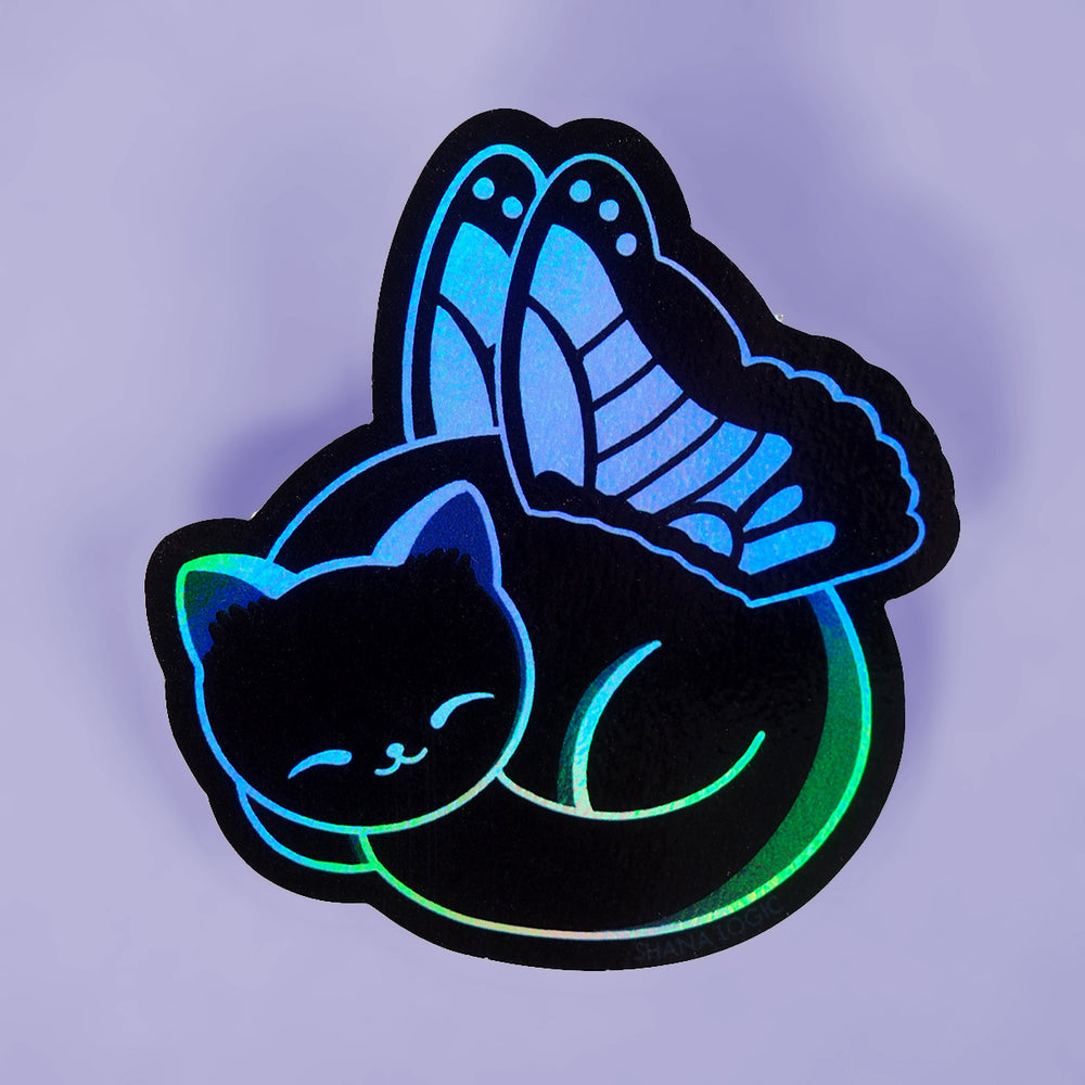 Fairy Cat - Holographic Vinyl Sticker