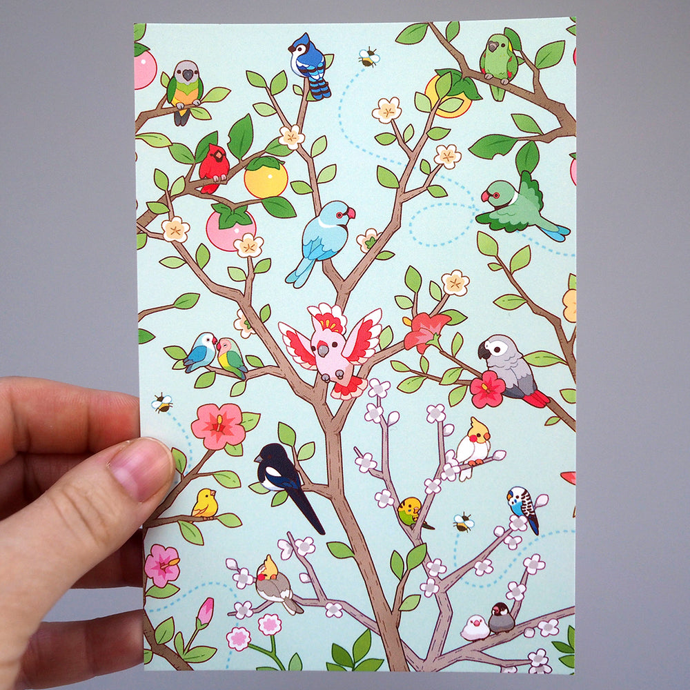 Wonderful Birds - Art Print Postcard