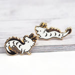 Metal Enameled Pin Set - Happy Dragons