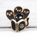 Nekomancer Kitty- Glitter Metal Enamel Pin