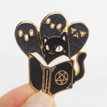 Nekomancer Kitty- Glitter Metal Enamel Pin