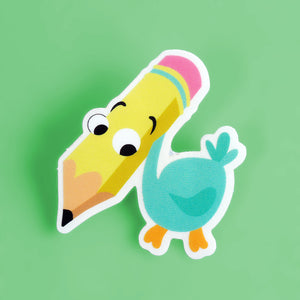 Pencil Bird - Vinyl Sticker