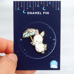 Rain Bunny - Metal Enameled Pin