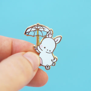 Rain Bunny - Metal Enameled Pin