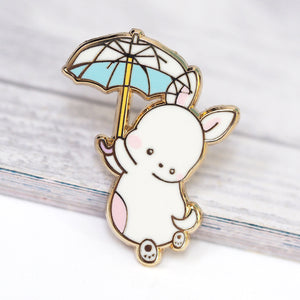 Rain Bunny - Metal Enameled Pin