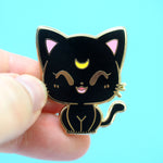 Sailor Moon-Inspired - Chibi Luna - Metal Enameled Pin