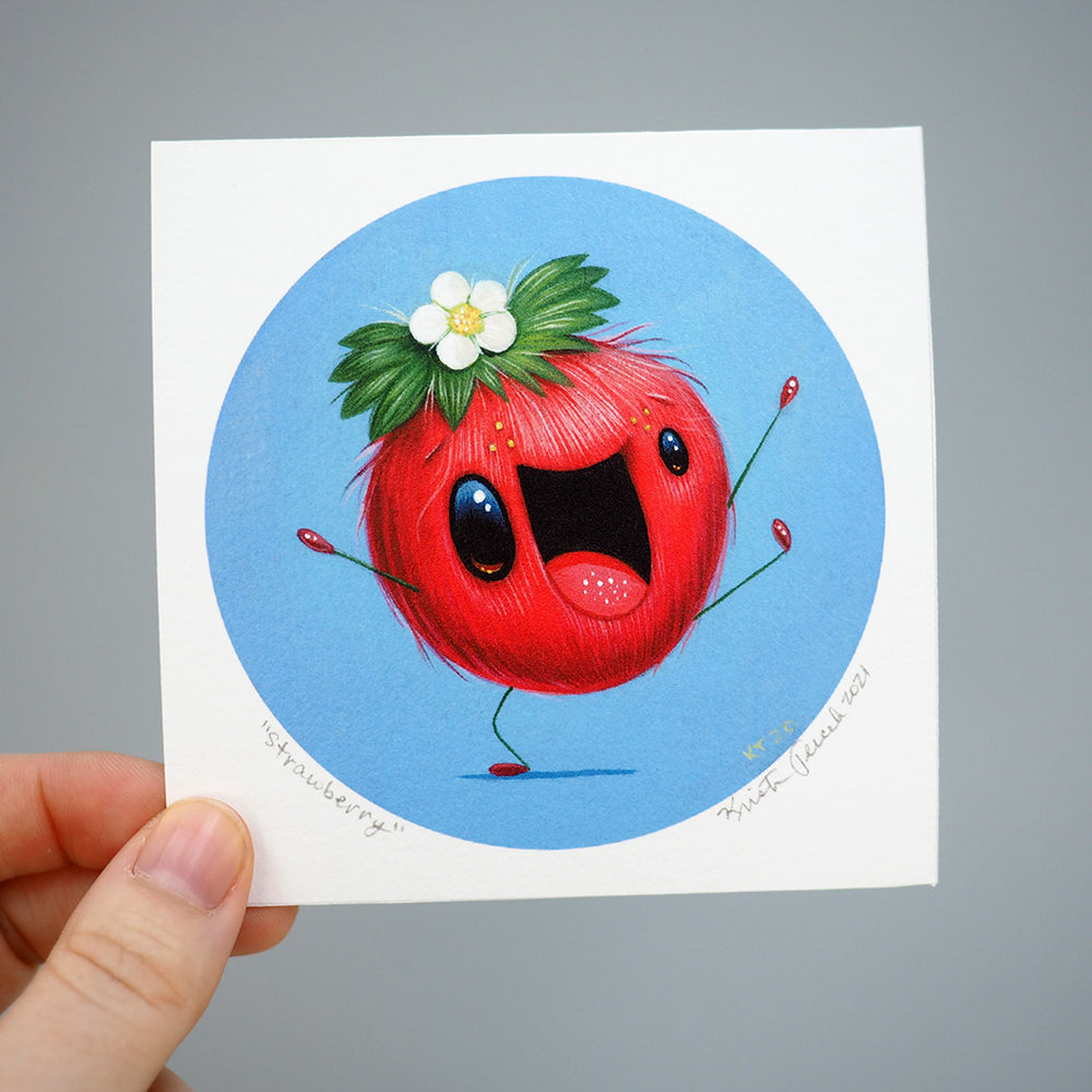 Signed Fine Art Mini Print - Strawberry