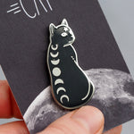 Moon Phases Cat - Metal Enameled Pin