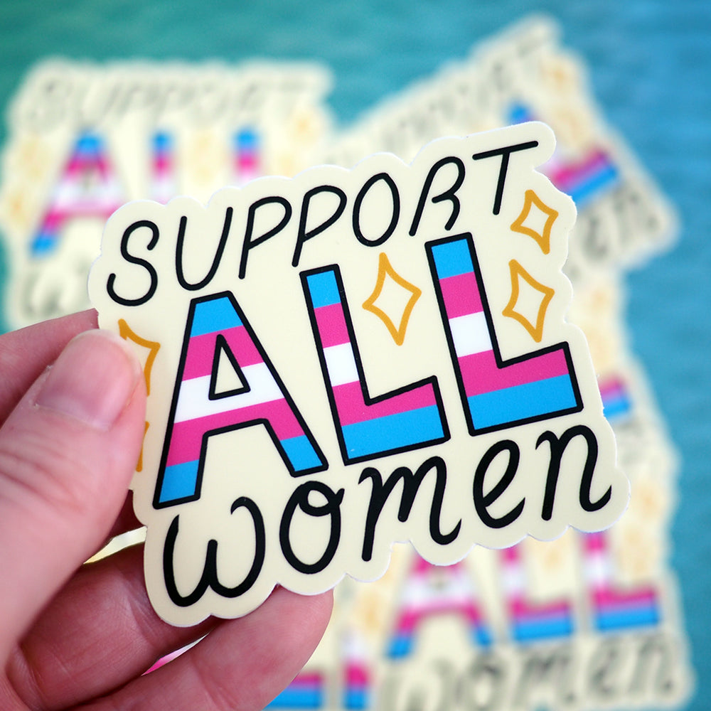 
            
                Load image into Gallery viewer, Support All Women Vinyl Sticker
            
        