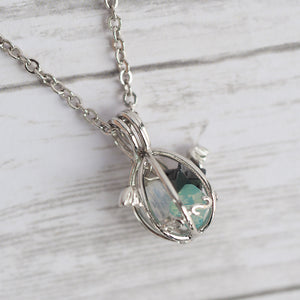 Silver Angel's Egg Necklace