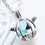 Silver Angel's Egg Necklace