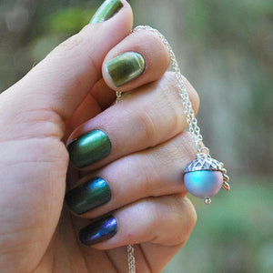 Magic Acorn Necklace - Silver Moon Shimmer