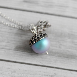 
            
                Load image into Gallery viewer, Magic Acorn Necklace - Silver Moon Shimmer
            
        