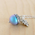 Magic Acorn Necklace - Silver Moon Shimmer