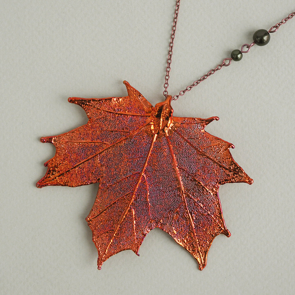Fall Collection - Gold Maple Leaf Necklace – Grab Bag Botany