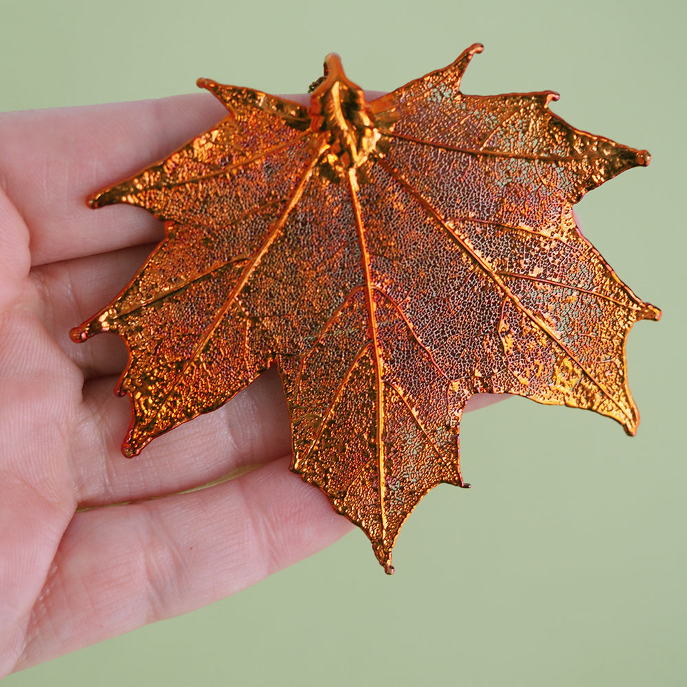 Fallen Maple Leaf Necklace - Copper