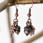 Woodland Acorn Earrings - Bronze