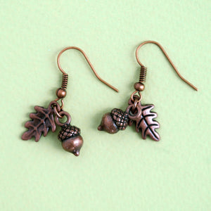 
            
                Load image into Gallery viewer, Woodland Acorn Earrings - Bronze
            
        