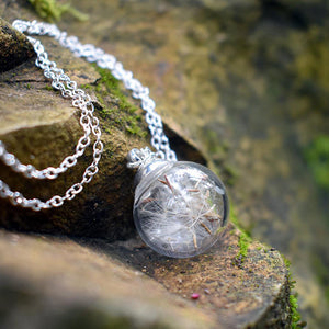 Dandelion Wishes Orb Necklace - Small
