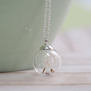 Dandelion Wishes Orb Necklace - Small