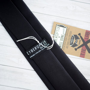 Topographical Error Ocean Map Necktie - Black