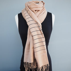 Library Due Date Scarf Pashmina - Sand