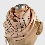Library Due Date Scarf Pashmina - Sand