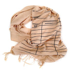 Library Due Date Scarf Pashmina - Sand