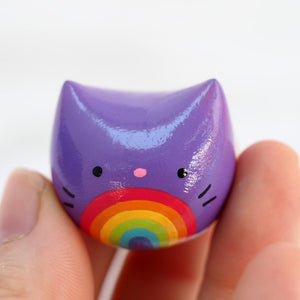 
            
                Load image into Gallery viewer, Pride Rainbow Pocket Kitty! Figurine
            
        