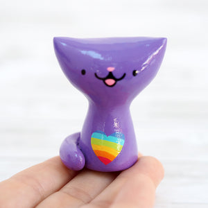 Pride Rainbow Cat Figurine