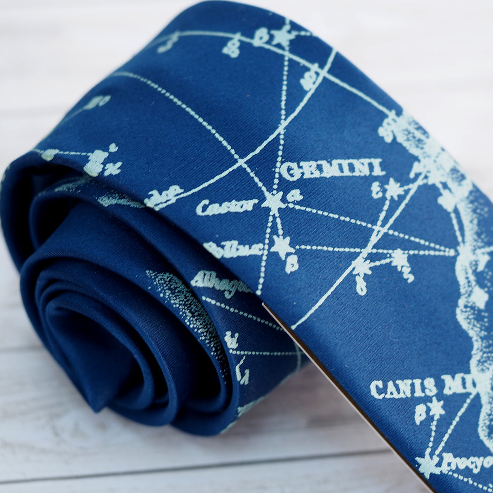 Galaxy Constellation Necktie - Blue