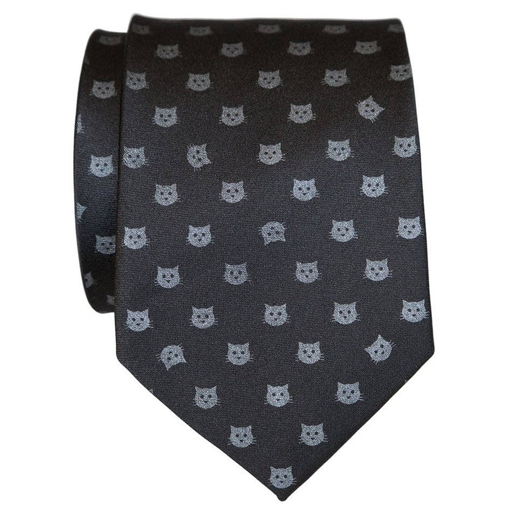 Cat Dots Necktie - Black