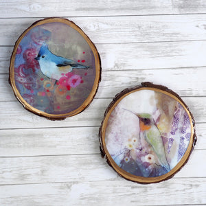 
            
                Load image into Gallery viewer, Fine Art Wooden Plaque - Tufted Bird
            
        
