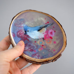 
            
                Load image into Gallery viewer, Fine Art Wooden Plaque - Tufted Bird
            
        