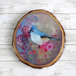 Fine Art Wooden Plaque - Tufted Bird