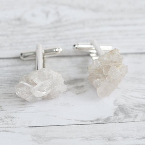 
            
                Load image into Gallery viewer, Quartz Crystal Cluster Cufflinks
            
        