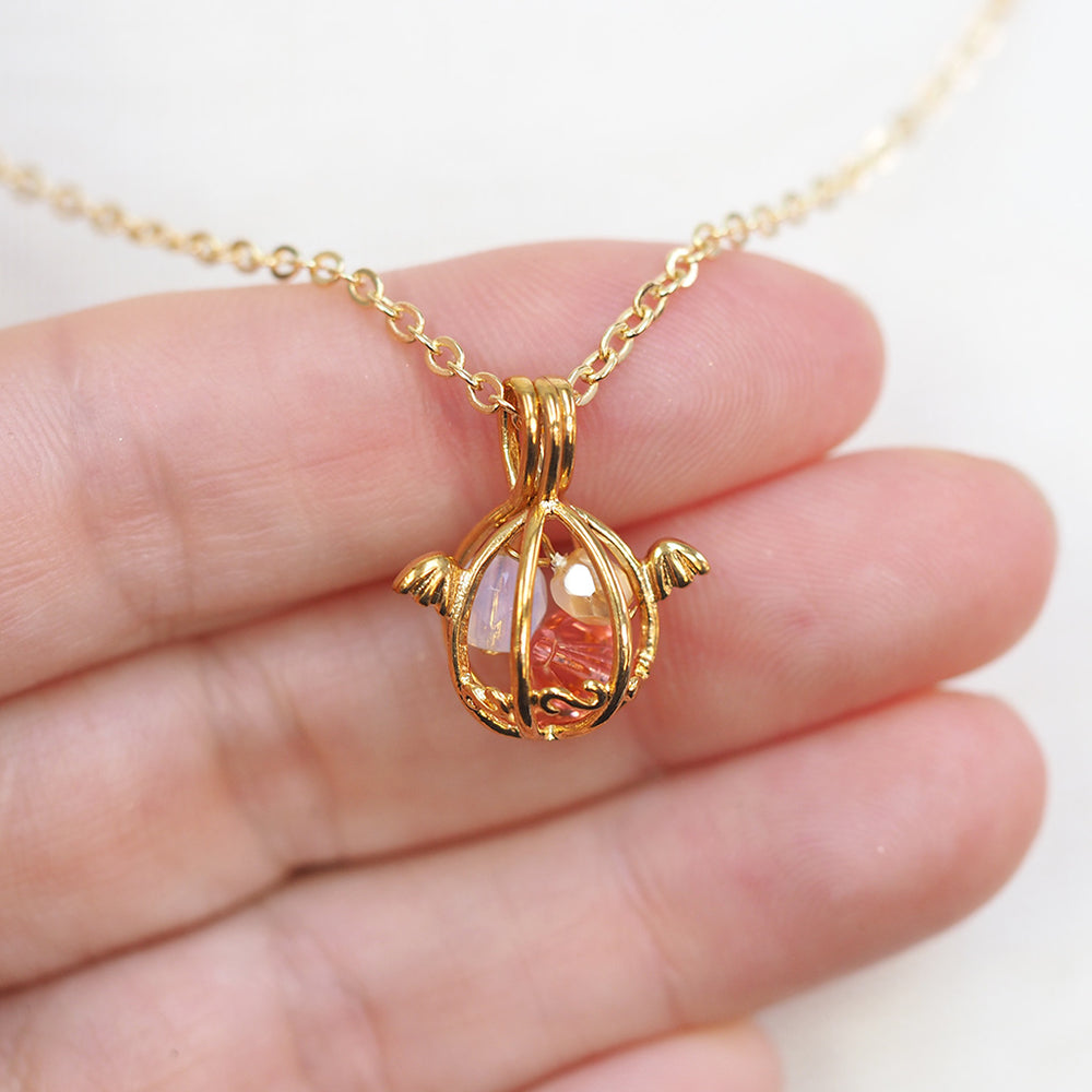 
            
                Load image into Gallery viewer, Golden Angel&amp;#39;s Egg Necklace
            
        